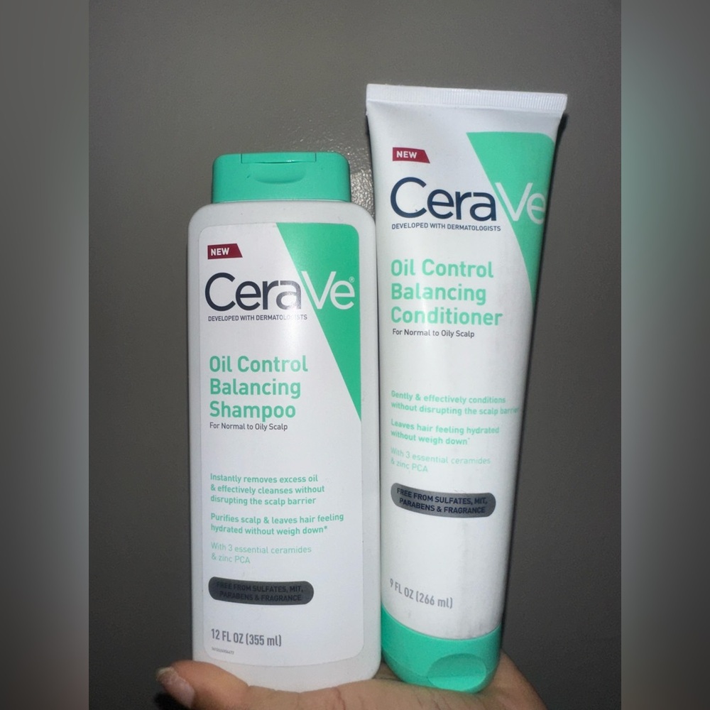 CERAVE OIL CONTROL BALANCING SHAMPOO AND CONDITIONER